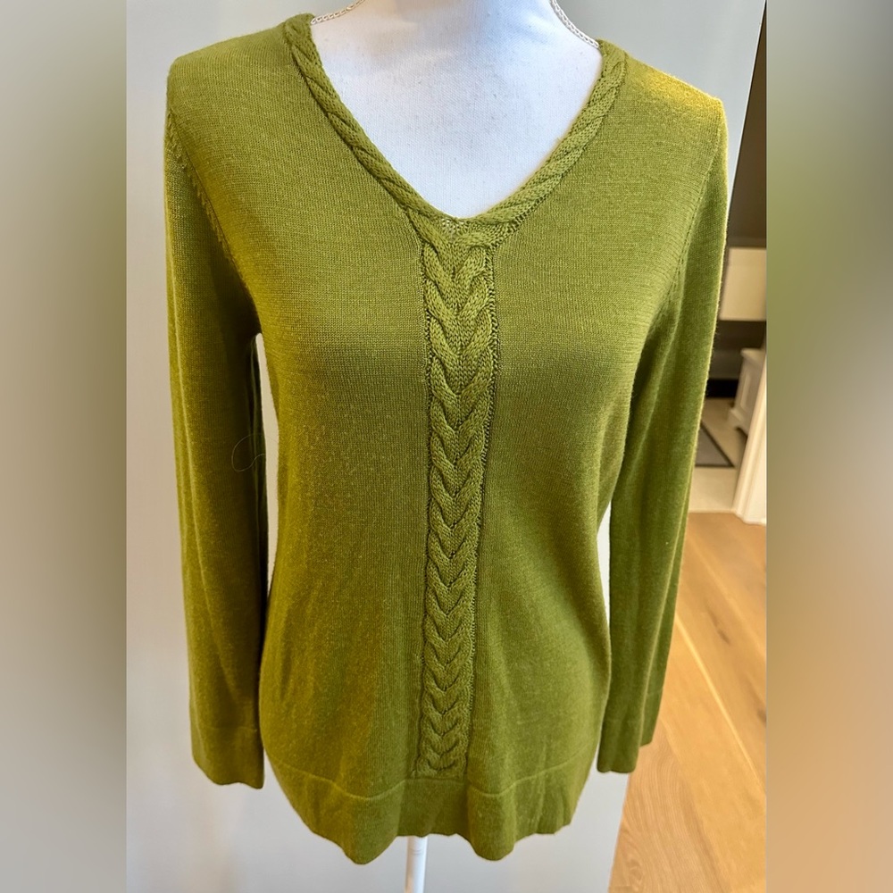 Coldwater Creek Green Knit Sweater